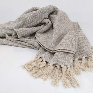 Products: Waffle Weave Cotton Throw - GREY SOLD OUT - Think Eco