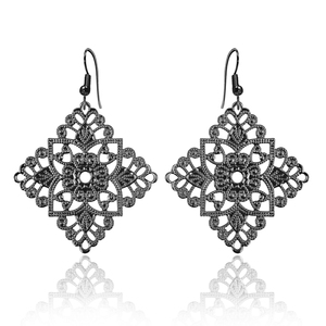 Products: LACEY DIAMOND BLACK EARRINGS - Think Eco