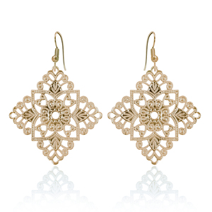 Products: LACEY DIAMOND ROSE GOLD EARRINGS - Think Eco