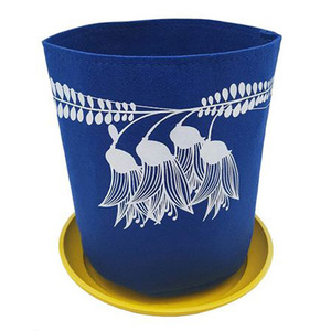 Products: Eco Felt Plant Grow Bag – Royal Blue Kowhai Design - Think Eco