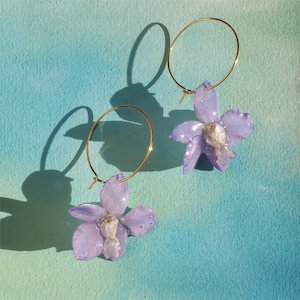 Products: Larkspur Hoops – SECONDS - Botanical Jewellery The Third Room
