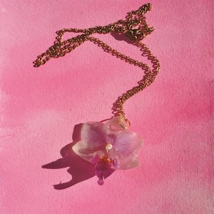 Products: Orchid Necklace – SAMPLE - Botanical Jewellery The Third Room