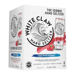 White Claw Raspberry 4.5% 4pk 355ml Cans