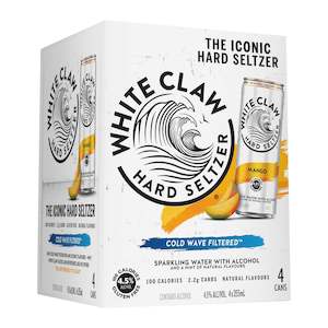 Vodka Rtds: White Claw Mango 4.5% 4pk  355ml Cans