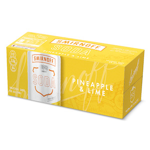 Vodka Rtds: Smirnoff Soda Pineapple 10 pack