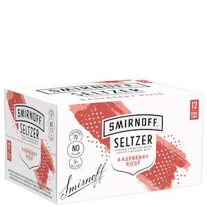 Smirnoff Seltzer Raspberry Rose - 12pk Cans
