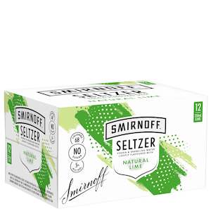 Smirnoff Seltzer Natural Lime - 12pk Cans