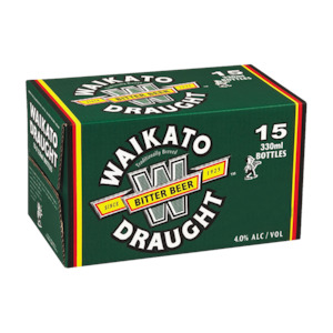 Beer Cider: Waikato Draught 15pk Bottles