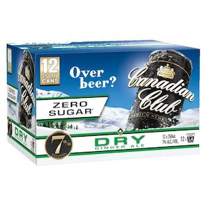 Whisky Rtds: Canadian Club Premium Dry Zero 7% 12 Pk 250ml Cans