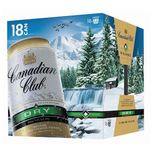 Whisky Rtds: Canadian Club Dry 18 Pk 4.8% 330ml Cans