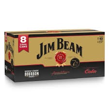 Bourbon Rtds: Jim Beam Gold 7% 8pk Can 330ml