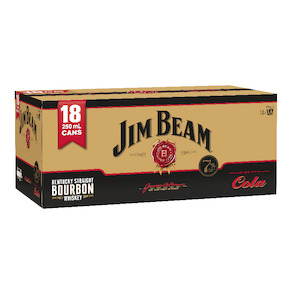 Bourbon Rtds: Jim Beam Gold 7% 18pk 250 ML Cans