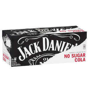 Bourbon Rtds: Jack Daniel's No Sugar Cola 10pk Cans