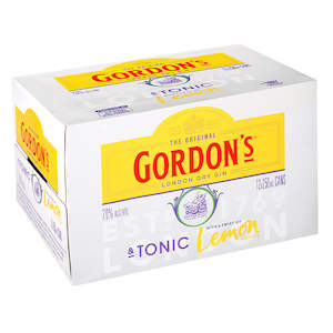Gin Rtds: Gordon's Gin & Tonic 12pk Cans 250ml