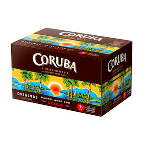 Rum Rtds: Coruba Original & Cola 7% Cans 12x250ml