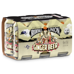 Brookvale Union Alcoholic Ginger Beer 6 Pack Cans