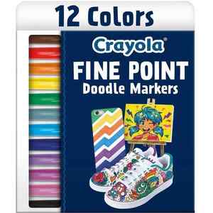 Crayola Markers Fine Tip Doodle 12 Pack