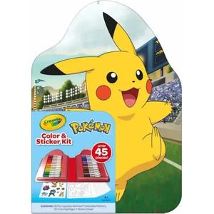 Crayola Pokémon Colour and Sticker 45 Piece Art Set with Washable Markers