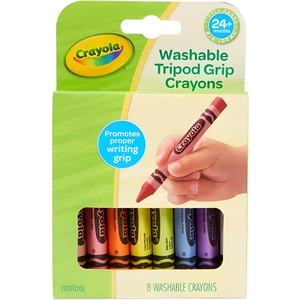 Boredom Busters: Crayola Crayons Young Kids Washable Tripod Grip 8 Pack