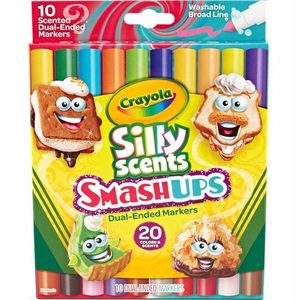 Crayola Markers Silly Scents Smash Ups Dual Ended Washable 20 Colours