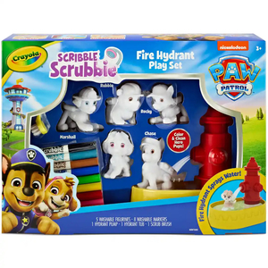 Crayola Scribble Scrubbie Paw Patrol Playset Colour and Wash Set Hydrant