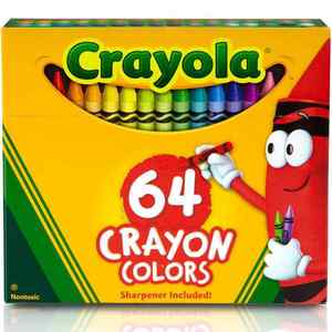 Boredom Busters: Crayola Crayons Tuck Box 64 Pack with Built In Sharpener