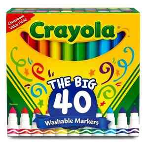 Crayola Markers Broadline Ultra Clean Washable Big 40 Pack