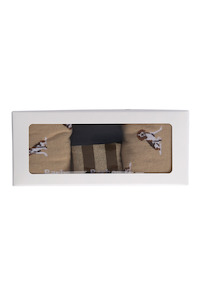 Socks: Beagle Dog Sock Set - Washed Stone