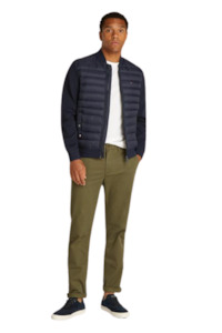 Jackets Vests: Mix Media Bomber - Desert Sky