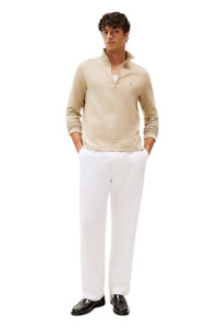Performance Regular Fit Quarter-Zip Sweatshirt - Sandalwood