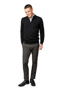 Mataura Black 1/4 Zip Jersey