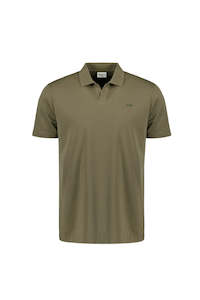 Polo V Solid Stretch - Dark Moss