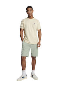 Polos Tees: T-Shirt Crewneck Slub Placed Prints - Offwhite
