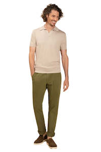 Polos Tees: Amalfi Beige Knitted Polo
