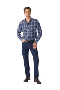 Robe Regular Linen Shirt - Navy Blue