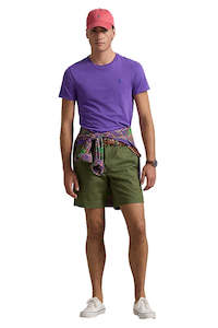 Shorts: 8-Inch Straight Fit Stretch Chino Short - Mountain Green