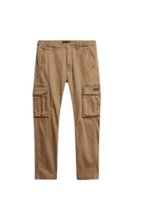 Chinos Pants: Core Cargo Trouser -Tan Khaki