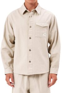 Jackets Vests 1: A5 Toretto Canvas Shacket - Flat White