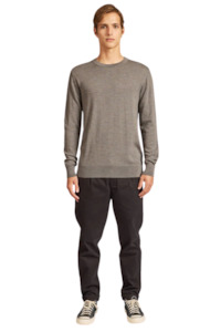 Knitwear Sweaters: Academy Merino Crew - Aloe Green