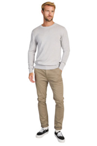 Sweatshirts Hoodies: Academy Merino Crew - Silver Light