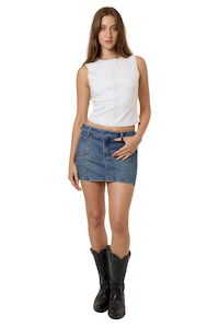 Wyatt Skirt - Vanish Mid Blue