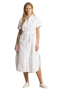 Belted Oxford Shirt Dress