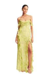 Womens Fashion Dresses: Miller Ruffle Cowl Maxi Dress