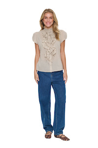 Womens Fashion Shirts Blouses: Tilli Shirt - Plaza Taupe