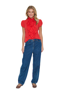 Womens Fashion Shirts Blouses: Tilli Shirt - Flame Scarlet