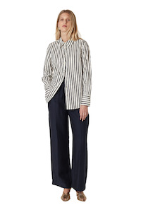 Lina Stripe Shirt - Navy Stripe