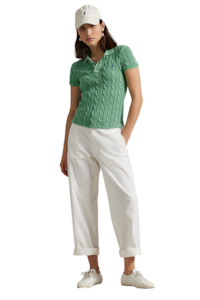 Cable Knit Polo Shirt