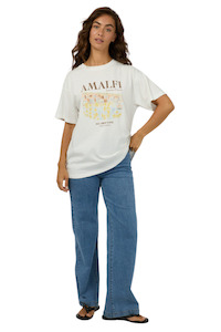 Womens Jetz: Amalfi Relaxed Tee - Vintage White