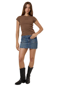 Womens Jetz: Superior Club Tee - Trader Brown