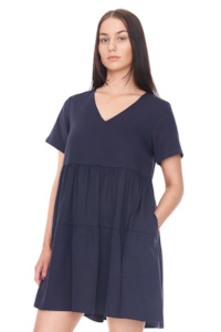 Womens Jetz Dresses: Cali V Neck Dress - Midnight